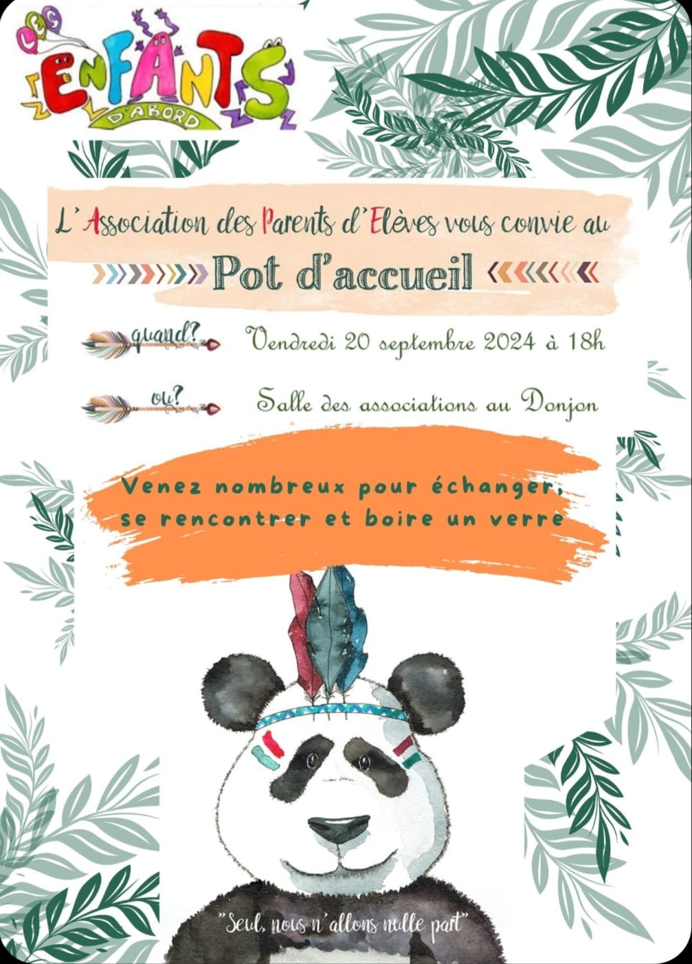 Le pot d'accueil